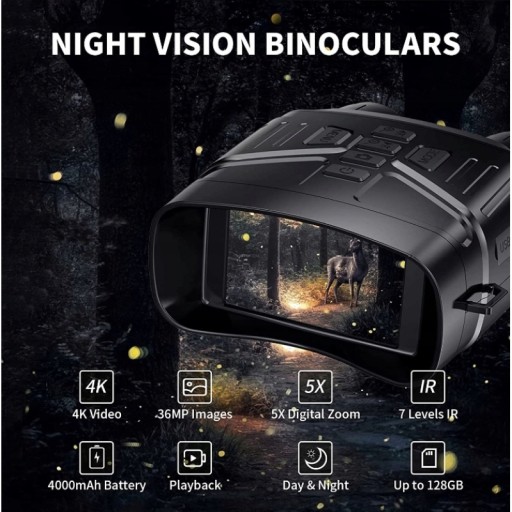 Nv4000 Бинокль ночного видения 4k 5X Инфракрасные очки ночного видения