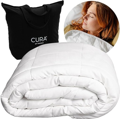 Одеяло утяжеленное COTTON Cura белое 135х200 7кг ПРЕМИУМ