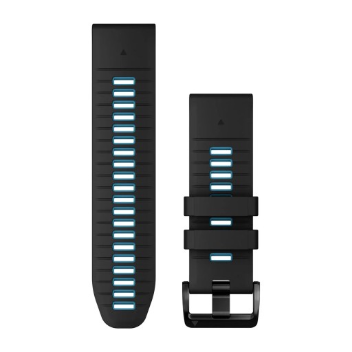 Ремешок для часов Garmin QuickFit 26 — черный/голубой, 010-13281-05