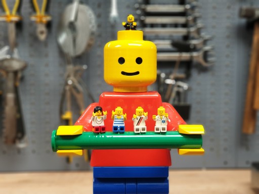 Держатель для туалетной бумаги LEGO MAN RedGrey