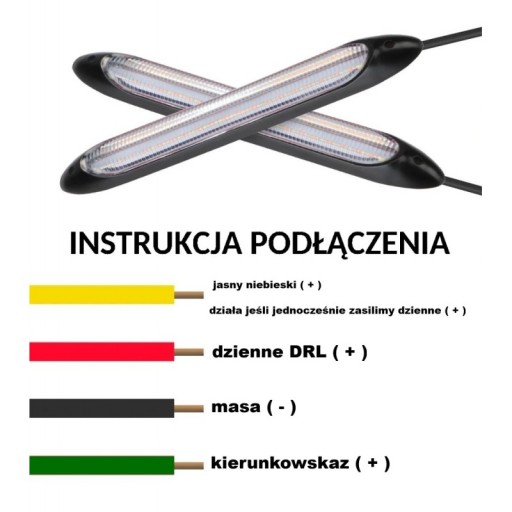 Дневные ходовые огни DRL LED FLEX в направлении потока + WOW