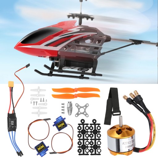 2212 1400KV Двигатель 8060 Пропеллер 9G Сервопривод 30A XT60 Комплект ESC для вертолета