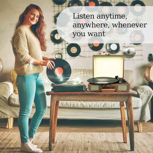 РЕТРО ВИНИЛОВЫЙ ЧЕХОЛ, USB BLUETOOTH-ПЛЕЕР