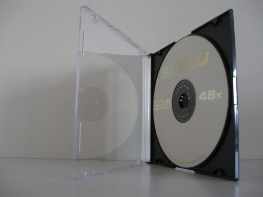 Pudełka CD x 1 SLIM na płyty czarne HQ 50 szt
