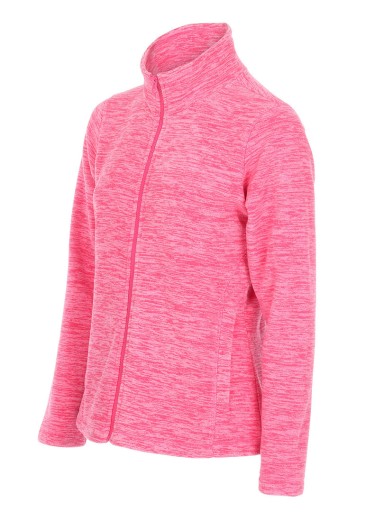 Теплая женская флисовая куртка, Толстовка Active флис, розовый меланж, XL