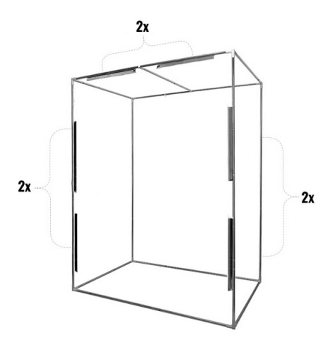 DUŻY NAMIOT BEZCIENIOWY 160x120x80cm LED