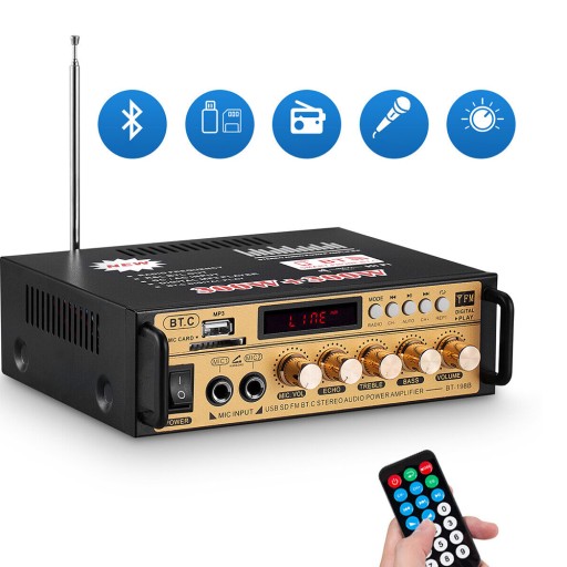 МИНИ-СТЕРЕО ЦИФРОВОЙ HI-FI УСИЛИТЕЛЬ BLUETOOTH ДЛЯ ДОМА ИЛИ АВТОМОБИЛЯ
