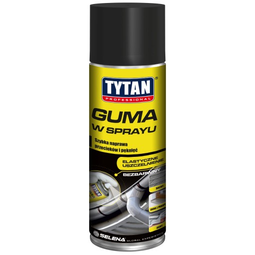 GUMA W SPRAYU BEZBARWNA NAPRAWIA USZCZELNIA ZABEZPIECZA TYTAN PROFESSIONAL
