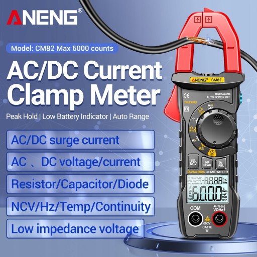 ANENG CM82 Цифровые клещи, 6000 отсчетов