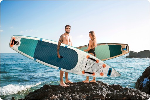 Надувная доска SUP для плавания Paddle Reefbreak 350 см, лопастной насос, 220 кг