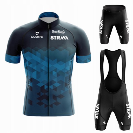 ВЕЛОСИПЕДНЫЙ КОСТЮМ STRAVA, ГЕЛЕВЫЕ ШОРТЫ, ФУТБОЛКА