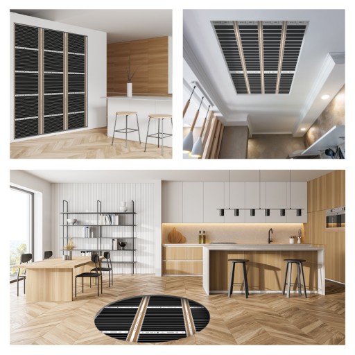 ZESTAW Mission Air Folia Mata Grzewcza PODCZERWIEŃ 50cm I 160W/m² 4m² PTC