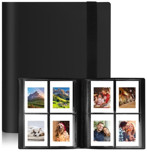 INSTAX MINI FUJIFILM ФОТОАЛЬБОМ ЧЕРНЫЙ, 160 КАРМАНОВ, ПОЛЯРОИД, 40 СТРАНИЦ