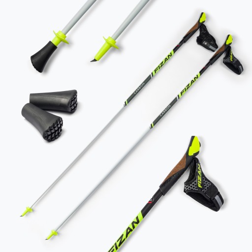 Kije nordic walking Fizan Race Carbon żółte S20 CA02 105 cm