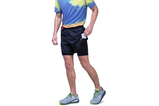 RONHILL Spodenki do biegania męskie TECH RACE TWIN SHORT all black L