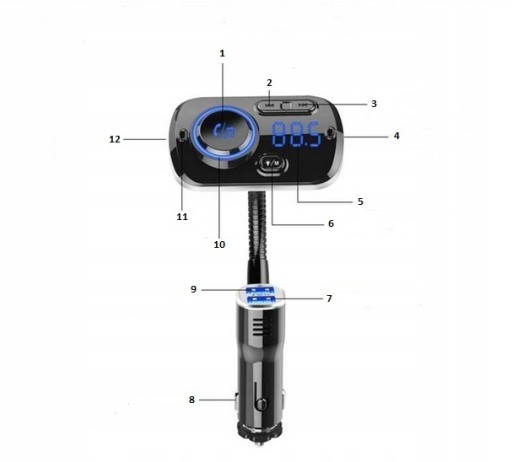 Автомобильный передатчик FM 5.0 BC49BQ передатчик