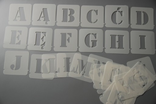 Шаблоны букв и цифр, набор из 45 штук. высота 5 см