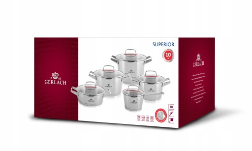 Набор кастрюль Gerlach Superior 10 шт.