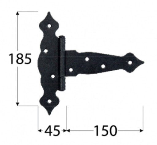 Декоративная треугольная петля DOMAX ZTO150 150x45x185
