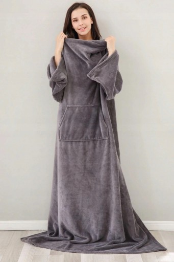 СВИТШОТ OVERSIZE ТЕПЛОЕ ОДЕЯЛО ОДЕЯЛО БАННЫЙ ХАЛАТ КАРМАНЫ
