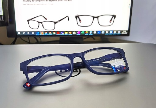 Okulary do komputera do czytania plus +1.00 etui