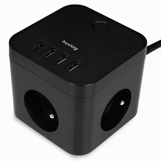 Удлинитель Smart Cube 1,5м 3 розетки 4xUSB, удлинитель HUSLOG