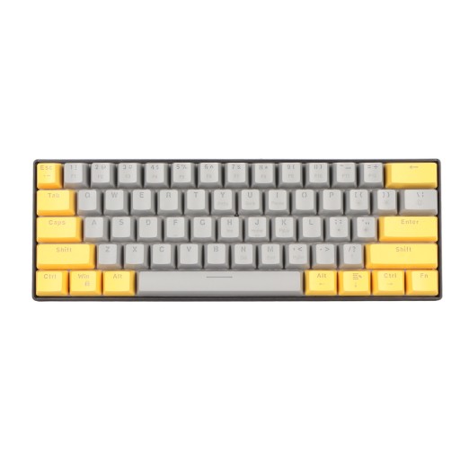 МЕХАНИЧЕСКАЯ КЛАВИАТУРА 60% RGB СЕРЫЙ СВЕТОДИОД