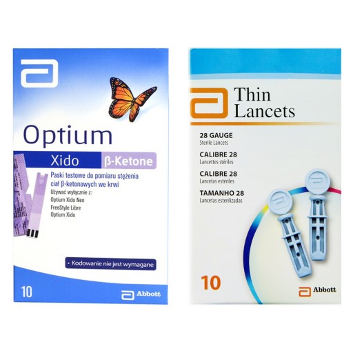 20 кето-полосок + 20 игл LANCETS Xido Neo Abbott