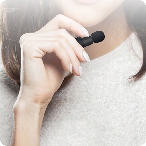 2 беспроводных петличных микрофона с зажимом USB-C. Прямая трансляция видеоблогов на платформе Android