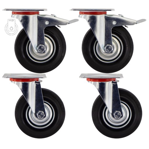 НАБОР ИЗ 4 ШТ. WHEELS fi 125 полочная тележка 12СТГУ125