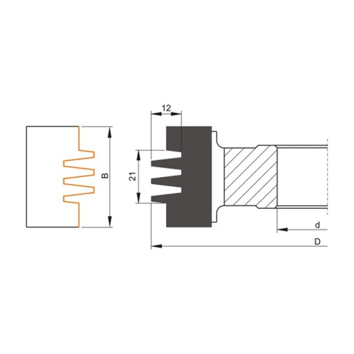 Фрезы для пальцевых соединений GLOBUS HSS D140x40x4Z H50 мм