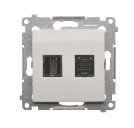 SIMON 54 HDMI + компьютерная розетка DGHRJ45.01/11