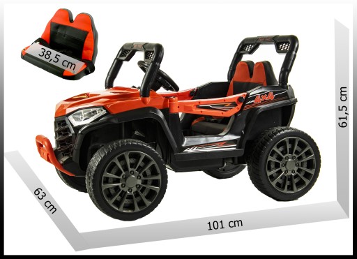 АВТОМОБИЛЬ БАГГИ ДЖИП АККУМУЛЯТОР 4X4 EVA КОЖА MP3