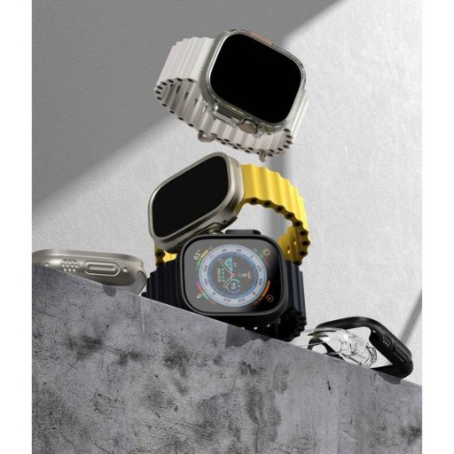 НАБОР RINGKE SLIM 2-PACK APPLE WATCH ULTRA 1 / 2 (49 ММ) ПРОЗРАЧНЫЙ и МАТОВЫЙ ЧЕРНЫЙ