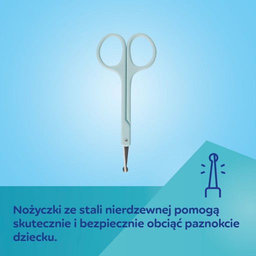ZESTAW PIELĘGNACYJNY DO PAZNOKCI NOŻYCZKI, CĄŻKI, PĘSETA, PILNICZEK 0M+