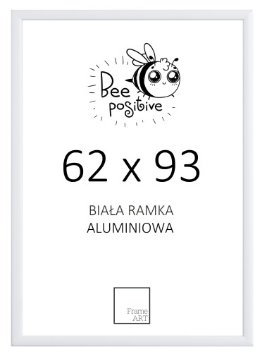 БЕЛАЯ АЛЮМИНИЕВАЯ РАМА 62x93 ПАЗЛ 93x62 ПОСТЕР