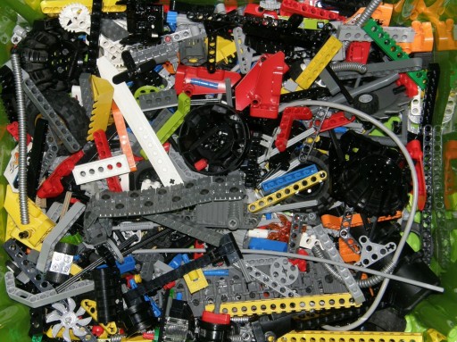 Lego Technic MIX oryginalne klocki Belki Łączniki Zębatki 0,1 KG 0,1kg