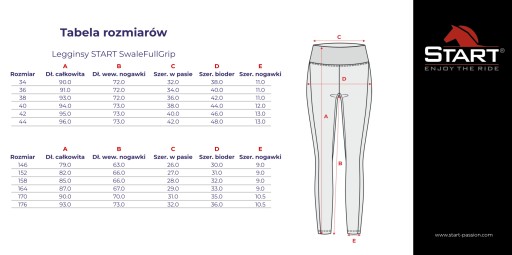 Legginsy elastyczne START SwaleFullGrip 40