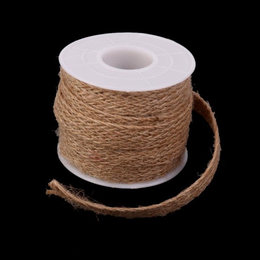 Roll of 5M Hessian Burlap Ribbon Rope Rustic Jute Wedding DIY raft C
