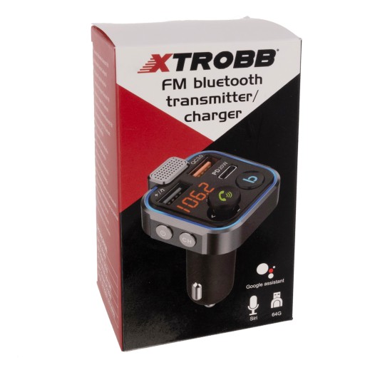 Bluetooth FM-передатчик Зарядное устройство Адаптер 2xUSB + USB Type-C Mp3 Автомобиль