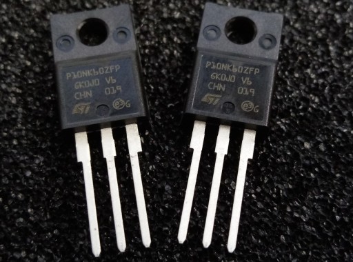 [2шт]N-MOSFET транзистор STP10NK60ZFP(P10NK60ZFP)