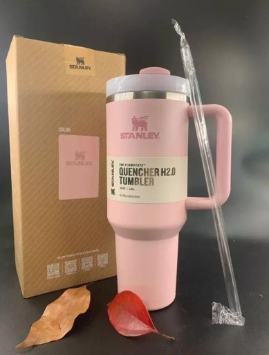 Бутылка-термос Stanley 40 унций с двойными стенками из нержавеющей стали, розовая