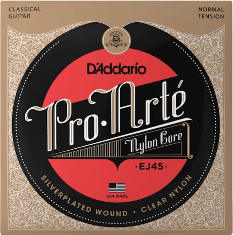 EJ45 Struny do Gitary Klasycznej ProArte Standardowy Naciąg D'Addario