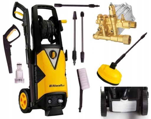 МОЙКА ДАВЛЕНИЯ 350 БАР 2000ВТ RIWALL PRO НАСОС ПОВЫШЕННОГО ДАВЛЕНИЯ СИЛЬНОГО ДАВЛЕНИЯ