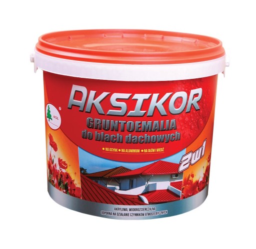 АКСИКОР КРОВЕЛЬНАЯ КРАСКА 2В1 КИРПИЧ 8004 10Л+П