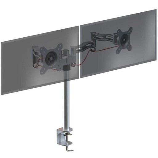 Duronic DM352 SR Uchwyt do dwóch monitorów srebrny