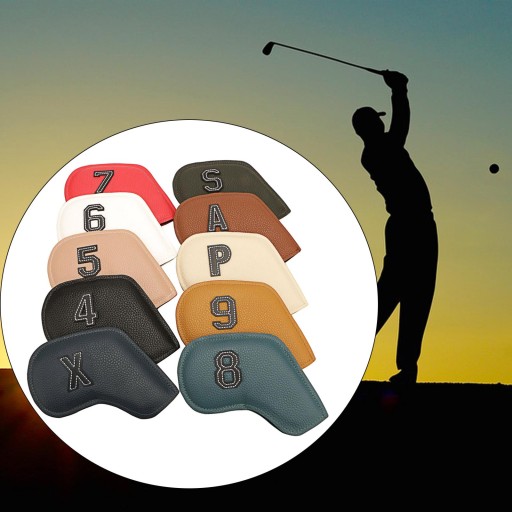 10 golfowych grubej skóry syntetycznej pokrowiec