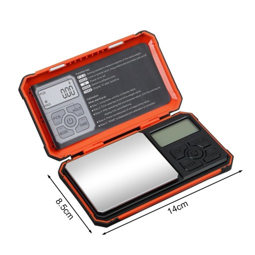 Waga 500g 0,5kg 0,01g elektroniczna przenośna draVires + naklejka