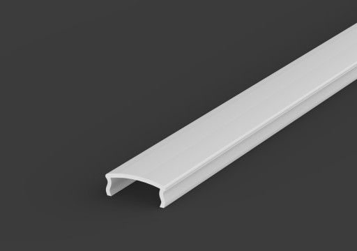 Zestaw 2mb Profil aluminiowy WĄSKI nawierzchniowy BIAŁY + KLOSZ do taśm led