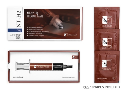 NOCTUA NT-H2 ТЕРМОПРОВОДЯЩАЯ ПАСТА 10г салфетки